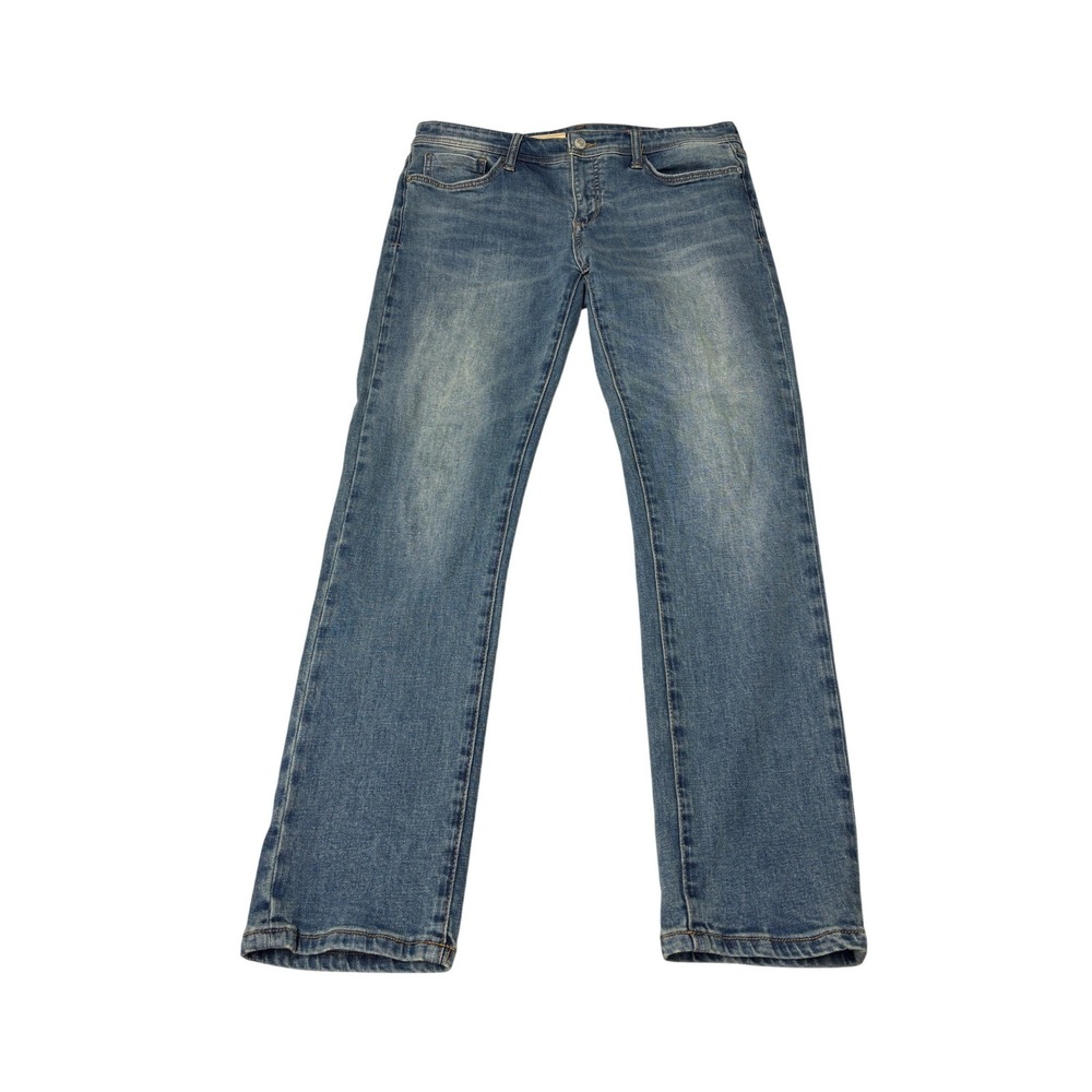 Pilcro and the Letterpress Slim Boyfriend Jeans Blue Wash Denim Womens 29X29